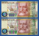 De La Rue Giori - Set Of 2 Different Leonardo Da Vinci Without Serial Number Specimen Test Notes Unc - Specimen