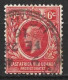 K.U.T.." EAST AFRICA & UGANDA. "..KING GEORGE V...(1910-36..).." 1912.."....SCARLET....6c.....SG46a....VFU... - Protectorados De África Oriental Y Uganda