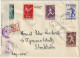 FINLAND - 1945 - Facit F290/4 Sports Set On Registered First Day Cover (April 16 "TURKU / ABO") To Stockholm - Censored - FDC