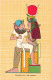 EGYPTE - Pharaoh Seti And Goddess - Illustration - Carte Postale Ancienne - Personnes