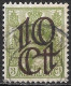 Groene Stip In Stralen Rechts In 1923 Opruimingsuitgifte 10  / 3 Cent  NVPH 116 - Abarten Und Kuriositäten