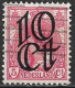 Rode Punt Onder A Van NederlAnd In 1923 Opruimingsuitgifte 10  / 5  Cent  NVPH 117 - Abarten Und Kuriositäten