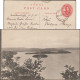 Tonga 1911. Carte Postale, Entier Illustré. Port De Vavau (Vava'u), Vue Sur Différentes îles Volcaniques, Végétation - Islands