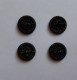 Autres Collections - BOUTONS - Ensemble De 4 Boutons Noirs Ronds Tressés (diamètre De 2O Mm Environ) - Boutons