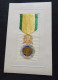 CARTE BRODEE -MILITARIA - MEDAILLE REPUBLIQUE FRANCAISE - Embroidered