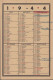 Luxembourg Calendrier 1944 : 2 Pages, Voir Scans - Grand Format : 1941-60