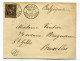 Lettre De POISSY Pour La Belgique / Dept Seine Et Oise / Aff Au Type Sage YT N°97 - 1877-1920: Periodo Semi Moderno