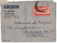 1957 AEROGRAMME FROM INDIA 20np USED POSTAL STATIONERY - Storia Postale