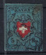 SUISSE Ca.1850: Le "5 Rp. Bleu Foncé Rayon I" ZNr. 15II, Obl. "rosette De Zürich", Très Forte Cote, Attest. "Moser" - 1843-1852 Kantonalmarken Und Bundesmarken