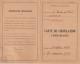 1939 - CARTE DE CIRCULATION TEMPORAIRE De MARSEILLE (BOUCHES DU RHONE) - 1939-45