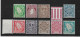 IRELAND 1940 - 1968 ½d, 1½d, 2½d, 3d, 8d, 9d, 10d, 11d, 1s SG 111, 113, 115, 116, 119c - 122 UNMOUNTED MINT Cat £144+ - Nuevos