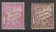 1931 - ANDORRE - TAXE YVERT N°2+7 * MLH - COTE = 20 EUR - Unused Stamps