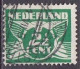 Wit Verticaal Streepje Onderin Rechts In 1924-1925 Vliegende Duif 2½ Ct Groen Zonder WM NVPH 146 - Variétés Et Curiosités