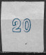 Plateflaw 20 F 6 In GREECE 1871-72 Large Hermes Head Inferior Paper Issue 20 L Grey Blue Vl. 48 A / H 35 B Position 26 - Abarten Und Kuriositäten