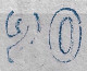 Plateflaw 20 F 6 In GREECE 1871-72 Large Hermes Head Inferior Paper Issue 20 L Grey Blue Vl. 48 A / H 35 B Position 27 - Plaatfouten En Curiosa