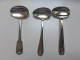 3 Anciennes Cuillères à Bouillie Métal Argenté - Spoons