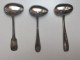 Delcampe - 3 Anciennes Cuillères à Bouillie Métal Argenté - Spoons