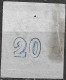 Plateflaw CF 2  In GREECE 1862-67 Large Hermes Head Consecutive Athens Prints 20 L Sky Blue Vl. 32 A / H 19 A - Variétés Et Curiosités