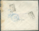 N°584-585(3) Obl. Sc GENT 10 Sur Lettre Censurée (bande Et Cachet Allemands) Du 12-4-1942 Vers Roma (Italie) + Dc Bleu C - Covers & Documents
