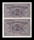 España Spain Pareja Correlativa 2 Pesetas Catedral De Burgos 1938 Pick 109 Serie D Sc Unc - 1-2 Peseten