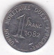 États De L'Afrique De L'Ouest 1 Franc 1982 , En Acier, KM# 8 - Autres – Afrique