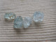 LOT 4 CRISTAUX NATUREL AIGUE MARINE BLEU MADAGASCAR PIERRE FINE 18 CARATS C6 - Ohne Zuordnung