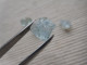 LOT 4 CRISTAUX NATUREL AIGUE MARINE BLEU MADAGASCAR PIERRE FINE 18 CARATS C6 - Non Classés