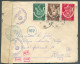 N°604/605-607 (Saint-Martin III)  Obl. Sc GENT 10 Sur Lettre Censurée (bande Et Cachet Allemands Et Italiens) Du 26-11-1 - Covers & Documents