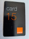 CARAIBES  / ORANGE / 15 UNITS /DATE 8/01  Fine USED  CARD   **14258 ** - Antillas (Otros)