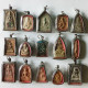 SET OF 15 THAI BUDDHIST BLESSED MEDALLION CLAY AMULETS - Landen