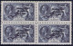 Ireland 1935 Saorstát 3-line Overprint On Re-engraved 2/6d, 5s And 10s, Blocks Of 4 Well Centred Mint Unmounted - Ungebraucht