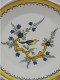 -ASSIETTE DECORATIVE EMILE TESSIER CERAMIQUE MALICORNE OISEAU JAUNE & BLEU   E - Malicorne (FRA)