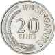 Monnaie, Singapour, 20 Cents, 1976 - Singapour