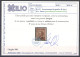 1921 Regno Di Italia , BLP N° 4A , 40 Cent Bruno , Soprastampa Azzurro Nera , Centratura Buona , MNH** - Certificato Ci - Stamps For Advertising Covers (BLP)