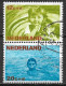 Plaatfout Blauwe Streep Achter De 2e D Van Nederland In 1966 Kinderzegels Paar Uit Het Blok NVPH 875 - Variétés Et Curiosités
