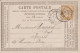 1875 - CP PRECURSEUR ENTIER CERES Avec REPIQUAGE PRIVE ! (TREBUCIEN ET FILS) De PARIS - Precursor Cards