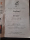 Programme  Rugby 1957 Angleterre France 5 Nations - Rugby
