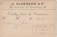 1878 - CP PRECURSEUR ENTIER SAGE Avec REPIQUAGE PRIVE ! (GLAENZER & CO) De PARIS - Cartoline Precursori