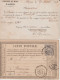 1874/1877 - 2 CP PRECURSEURS ENTIER CERES+SAGE Avec REPIQUAGE PRIVE ! (MINES D'ANZIN) - Voorloper Kaarten