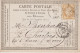 1875 - CP PRECURSEUR ENTIER CERES Avec REPIQUAGE PRIVE ! (VILMORIN-ANDRIEUX) De PARIS => CHARTRES - Voorloper Kaarten