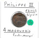 ESPAGNE PHILIPPE III   4 Maravédis 16(02)    TTB - Provincial Currencies