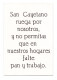 ESTAMPITA DE SAN CAYETANO CON ORACIÓN - Religión & Esoterismo