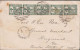 1900. QUEENSLAND. Impressive Franking On Small Envelope To USA With Vertical 5-stripe Victori... (michel 106) - JF535733 - Briefe U. Dokumente