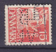 Denmark Perfin Perforé Lochung (L18) 'LB Vt.' Landmandsbanken, Vesterbro Torv, København Karavelle (2 Scans) - Variétés Et Curiosités