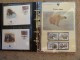 Delcampe - ALBUM CLASSEUR WWF CONTENANT 6 ANIMAUX DANS FEUILLET + TIMBRES NEUFS + PHOTOS + ENV 1ER JOUR TOUT EST SCANNE - Verzamelingen & Reeksen