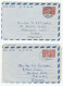 2 X 1972 Aerogramme JAPAN To GB  Cover  Postal Stationery Stamps Air Mail - Aérogrammes