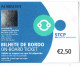 BILLET TICKET TITRE TRANSPORT STCP PORTO PORTUGAL - Europe