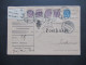 Dänemark 1900 Ziffern Im Rahmen / Rahmen Kopfstehend! Paketkarte Mit 2x 50 Öre Als Waag. Paar (Nr.30) MiF Mit Nr. 23 - Lettres & Documents