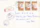 HUMAN RIGHTS DECLARATION STAMPS ON REGISTERED COVER, WATER POWER PLANT INK STAMP, 1999, ROMANIA - Brieven En Documenten