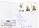 SCOTS PINE TREE OVERPTINT STAMP, KING CAROL 1ST STAMPS ON REGISTERED COVER, 1998, ROMANIA - Cartas & Documentos